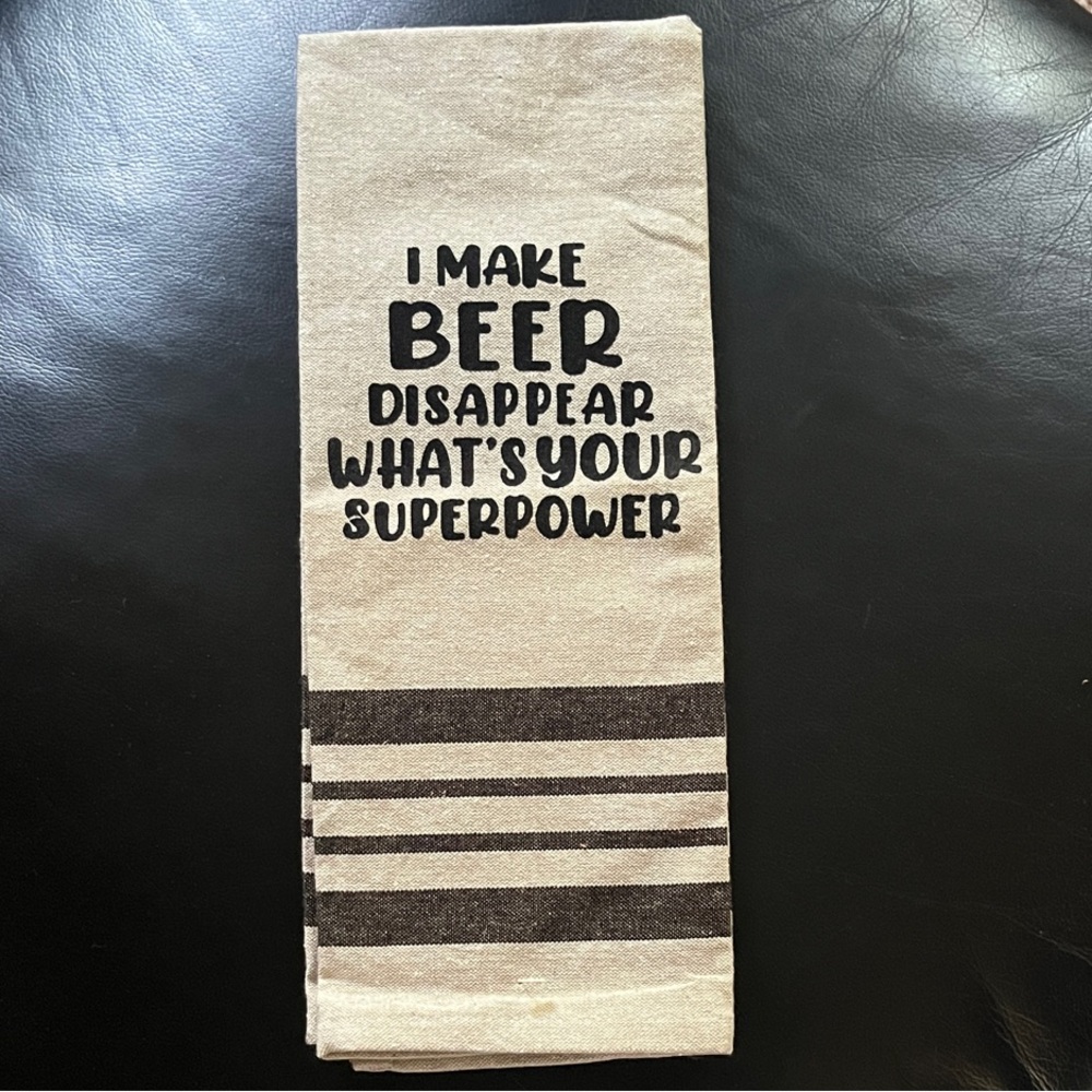 Funny Beer Quote Kitchen Towel